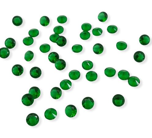 50 UNIDADES ZIRCÔNIA REDONDA CÚBICA EMERALD 6MM