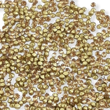 PEDRA DE STRASS LIGHT COLORADO TOPAZ CÔNICA PACOTE C/144 PEDRAS PP18/SS8.5