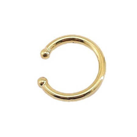 PIERCING FAKE FOLHEADO A OURO (1 UNIDADE) 2cm