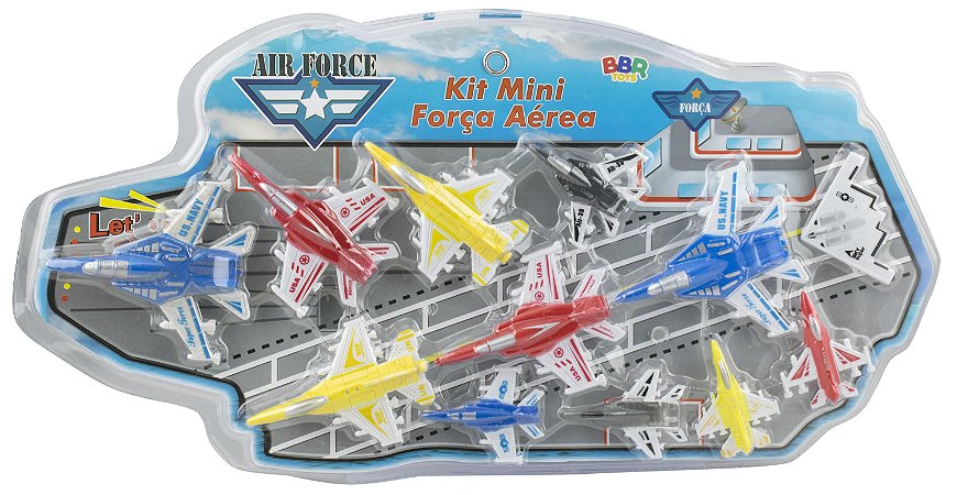Mini Força Aérea: Acompanha Doze aviões com cinco cores