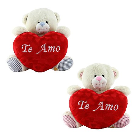 Presentes Dia dos Namorados Kit Urso e Coração de Pelúcia - Barra Rey Presentes Dia dos Namorados Kit Urso e Coração de Pelúcia - Barra Rey