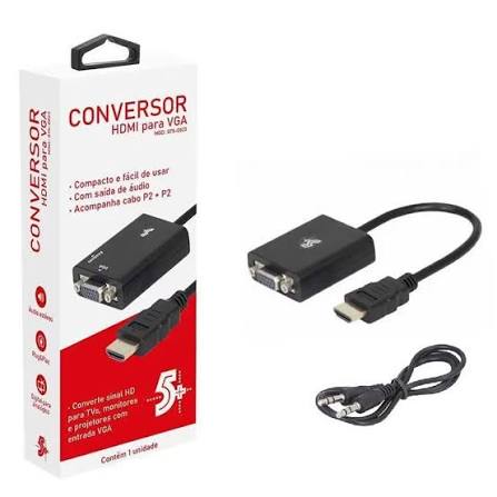 Adaptador HDMI para VGA - 5+