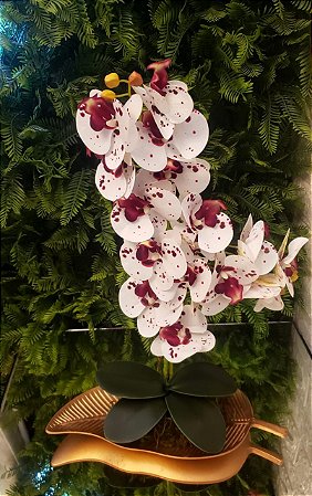 Arranjo de Orquídeas Siliconadas Toque Real / Centro de Mesa - Loja  Harmonia Decor - Decorações e Presentes