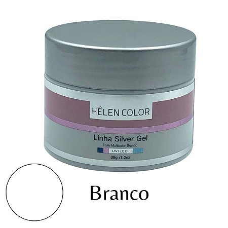 Gel para Unhas de Gel Helen Color Linha Silver – Branco 35g