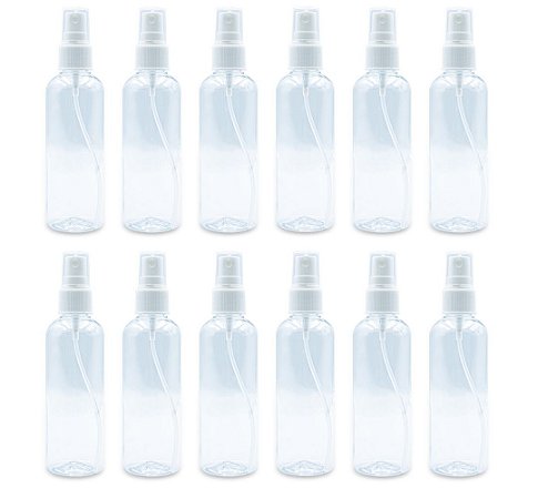 Kit 12 Frasco Borrifador Válvula Spray Álcool 100 ml