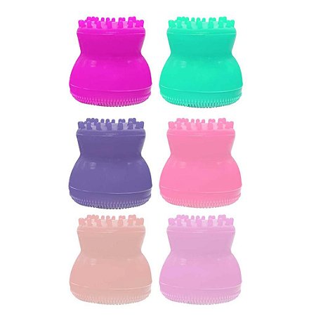 Esponja Silicone Limpeza Facial Massagem Polvo, 1 Unidade