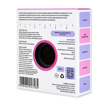 Fibra de Vidro para Alongamento de Unhas Gel Vòlia Rolo 4 Metros