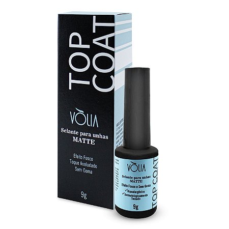 Top Coat Selante Unhas Gel Vòlia 9g Matte Fosco Sem Goma Unhas Gel Manicure