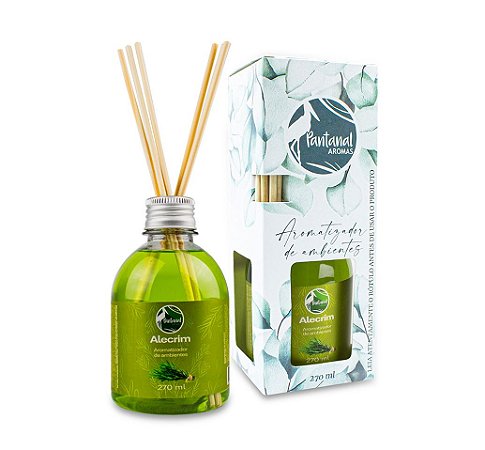 Aromatizador Ambientes Pantanal Aromas Alecrim 270ml Difusor Fragrância