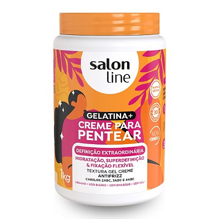 Gelatina Creme Tratamento Definição Antifrizz Salon Line 1Kg