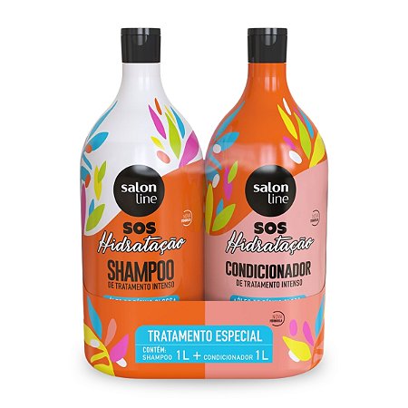 Kit Shampoo + Condicionador Sos Óleo de Rícino Salon Line 1L