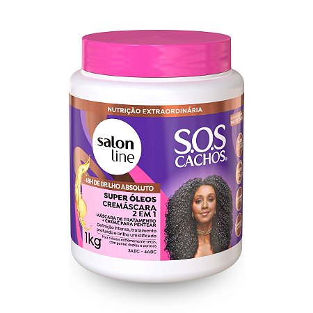 Cremáscara Sos Cachos Super Óleos 2 em 1 Salon Line 1Kg