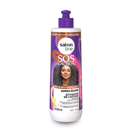 Creme Sos Ativador de Cachos 48h de Brilho Salon Line 500ml