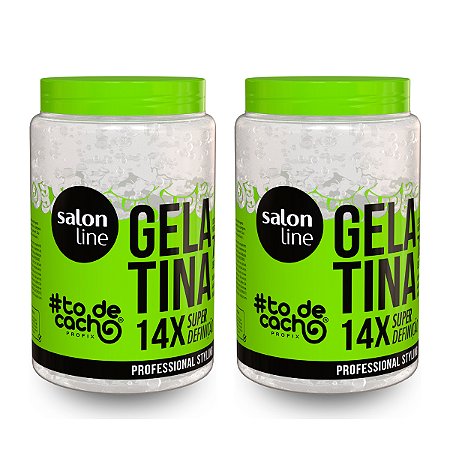 Kit 2 Gelatinas 14x Mais Definição de Cachos Salon Line 1Kg