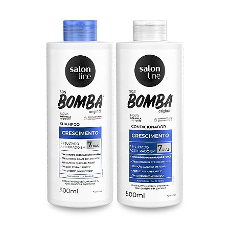Kit Shampoo + Condicionador Sos Bomba Salon Line 500ml