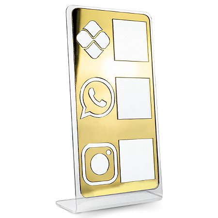 Placa QR Code Vertical  Pix WhatsApp Instagram Transparente