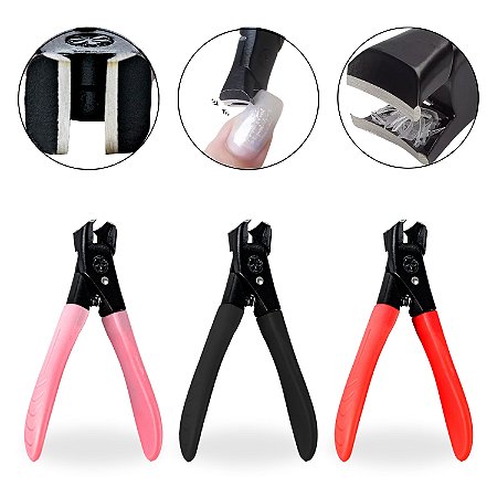 Kit 3 Cortadores de Unhas Lâminas Afiado Coletor Automático Manicure Multicolor