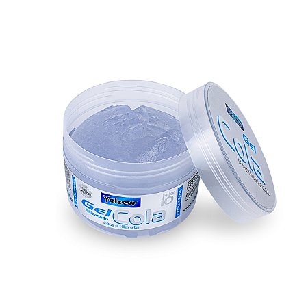 Gel Cola Extra Forte Transparente Hidratação Definição Cabelo Penteados Antifrizz Incolor 240g, Yelsew