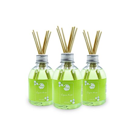 Kit 3 Aromatizador Difusor Capim Limão Fragrância Suave Varetas Energizante Refrescante Casa Escritório Bem-Estar 270ml, Pantanal Aromas