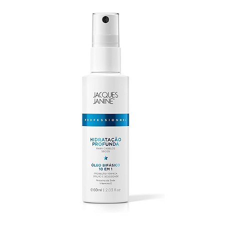 Óleo Bifásico Finalizador 10 em 1 Definição Antifrizz Proteção Térmica Brilho Intenso Fragrância Suave Reparação Pontas Duplas 60ml Jacques Janine