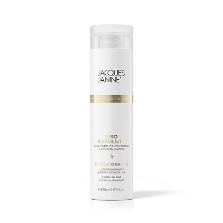 Condicionador Hidratante Tratamento Liso Absoluto Cabelos Saudáveis Ação Antifrizz Brilho Intenso 240ml Jacques Janine