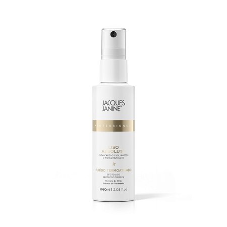 Spray Fluído Termoativado Proteção Térmica Liso Absoluto Efeito Liso Antifrizz Brilho Intenso Nutrição dos Fios Ressecados 60ml Jacques Janine