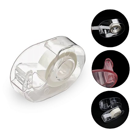 Porta Fita Adesiva Suporte Acrílico Transparente Durex Dispenser Pequeno Portátil Design Moderno