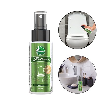 Bloqueador Odor Spray Sanitário Alecrim 60ml Pantanal Aromas, Linha Relax Fragrância Suave Resultado Instantâneo