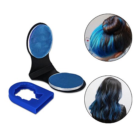 Giz Azul Tintura Temporária Cabelo Colorido Festas Carnaval