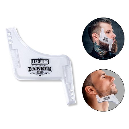 Molde Alinhador Pente Régua Barba Bigode Pézinho Barbearia