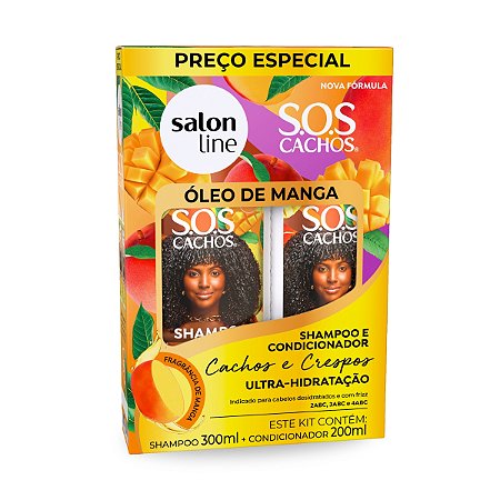 Shampoo 300ml + Condicionador 200ml Óleo de Manga Salon Line