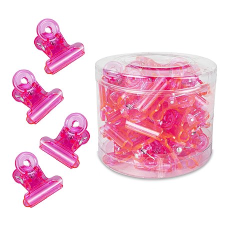 Kit 36 Presilhas Rosa Curvatura C Unhas de Gel Pequeno 22 mm