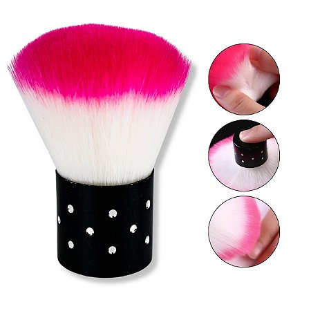 Mini Pincel Espanador Pó Manicure Unha Gel Nail Art Strass