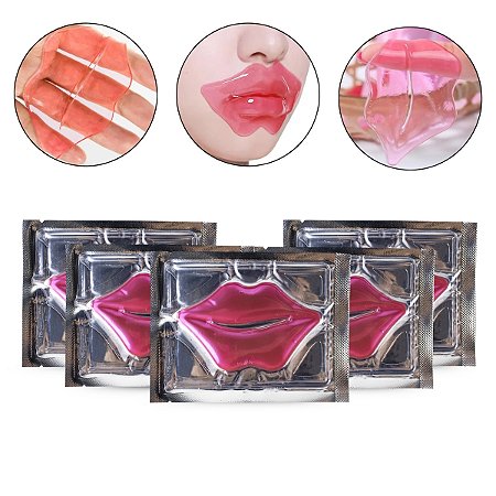 Kit 20 Máscara Labial Hidrogel Colágeno Adesivo Hidratante