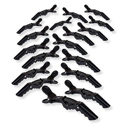 Kit 18 Presilhas Prendedor de Cabelo Bico Jacaré Crocodilo