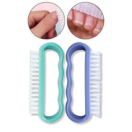 Kit 2 Escovinha Unha Manicure Pedicure Higiene Limpeza Pés