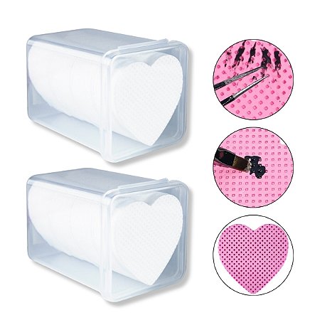 Kit 400 Lenços Coração Limpeza Pincel Pinça Removedor