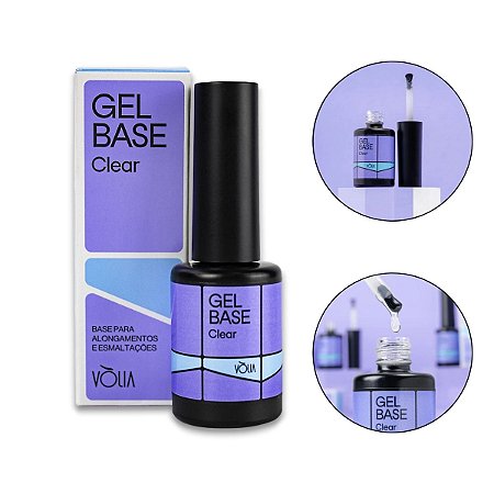 Gel Base Clear Alongamento de Unhas LED/UV Frasco 9g Vòlia
