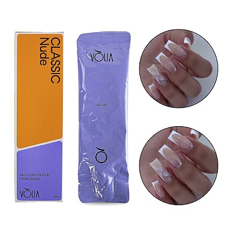 Sachê Gel Classic Nude Alongamento de Unhas LED/UV 34g Vòlia