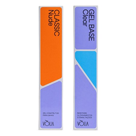 Kit Sachê Refil Gel Base 12g + Classic Nude 14g Unhas, Vòlia