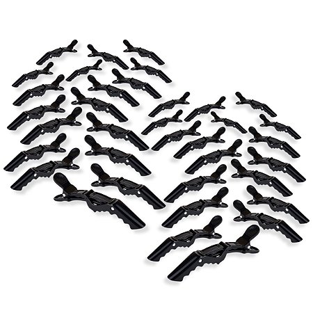 Kit 48 Presilhas Prendedor de Cabelo Bico Jacaré Crocodilo