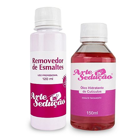 Óleo Hidratante Cutícula 150ml + Removedor de Esmalte 120ml
