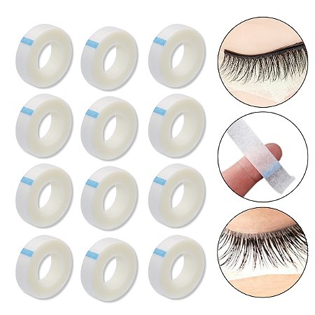 Kit 12 Rolos Fita Microporosa Extensão Cílios Profissional