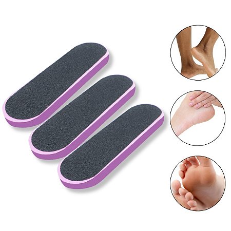 Kit 3 Lixas Soft E.V.A Grandes para Pés Rachaduras Calos Spa