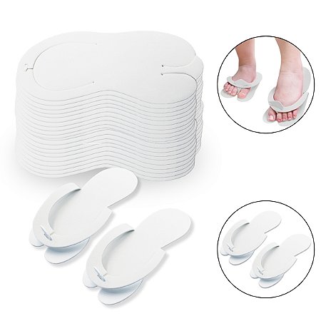 Kit 200 Chinelos EVA Branco Descartável Pedicure SPA dos Pés