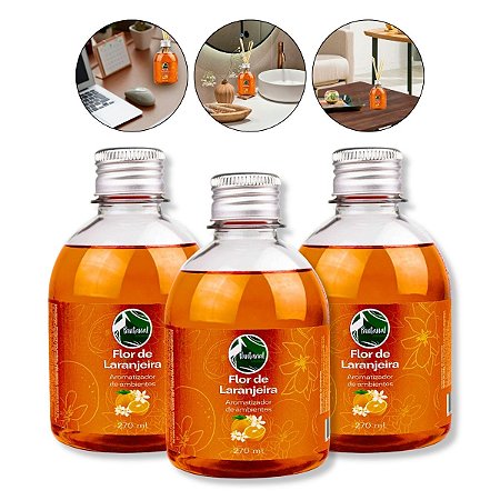 Kit 3 Aromatizador Pantanal Aromas Flor Laranjeira 270ml
