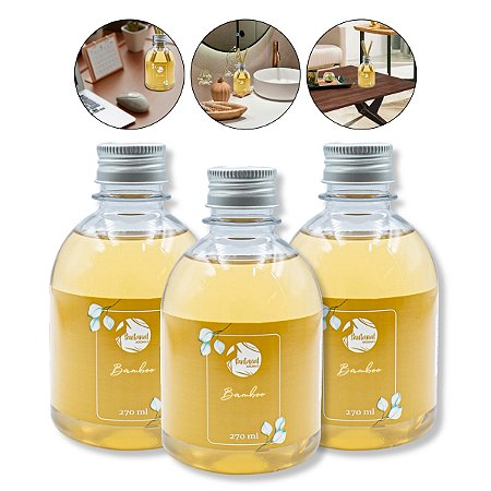 Kit 3 Aromatizador de Ambiente Pantanal Aromas Bamboo 270ml