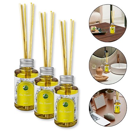 Kit 3 Aromatizador Ambiente Chá Branco 200ml Pantanal Aromas