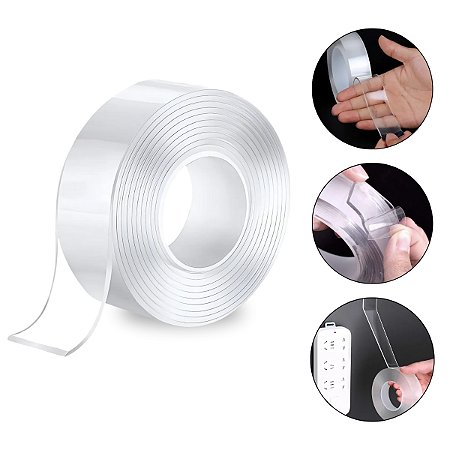 Fita Adesiva Dupla Face Extra Forte Alta Aderência 5 Metros