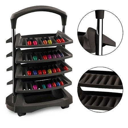 Expositor de Esmaltes Diva 4 Bandejas Manicure Para 80 und